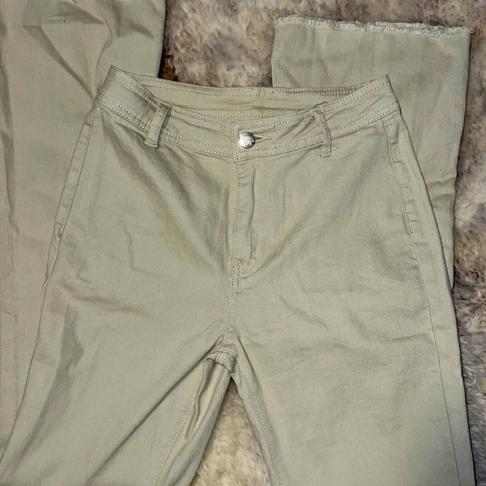 Tan boot cut jeans
